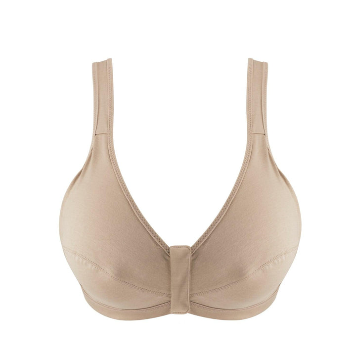 Shell Full Cup Front Closure Silk and Organic Cotton Wireless Bra – Juliemay Lingerie