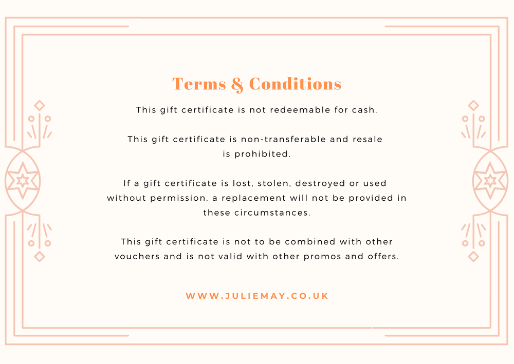 Juliemay Lingerie Gift Card digital voucher, design 2