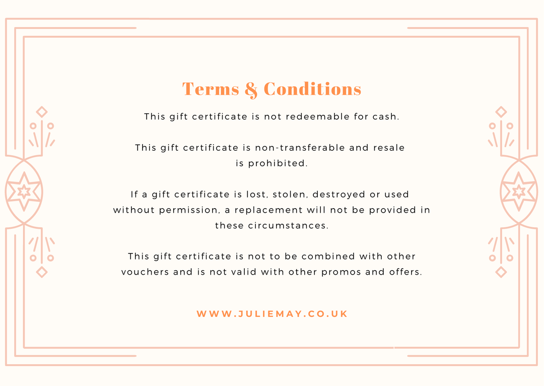 Juliemay Lingerie Gift Card digital voucher, design 2