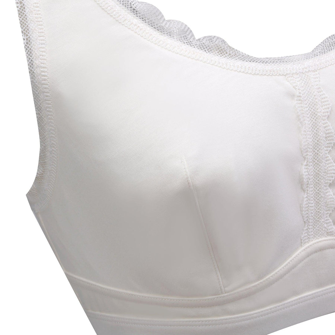Georgia Silk Back Support Full Coverage Wireless Organic Cotton Bra, view 18 – Juliemay Lingerie