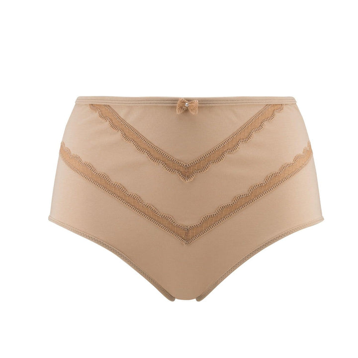 Vanessa Silk and Organic Cotton Full Brief in Skin Tone Colours, view 3 – Juliemay Lingerie