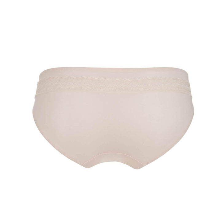 Champagne Silk and Organic Cotton Brief, back view – Juliemay Lingerie