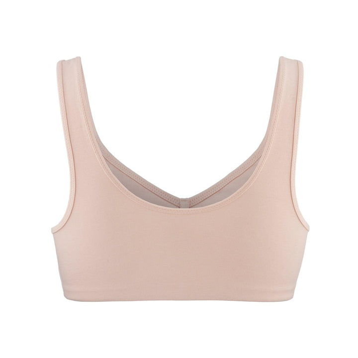 Ornate Comfort Silk and Organic Cotton Non Wired Bra in Peach Pink, view 5 – Juliemay Lingerie