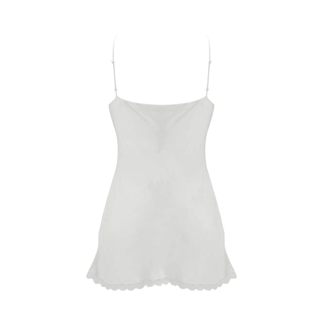 100% Pure Silk Camisole Top in White, view 5 – Juliemay Lingerie
