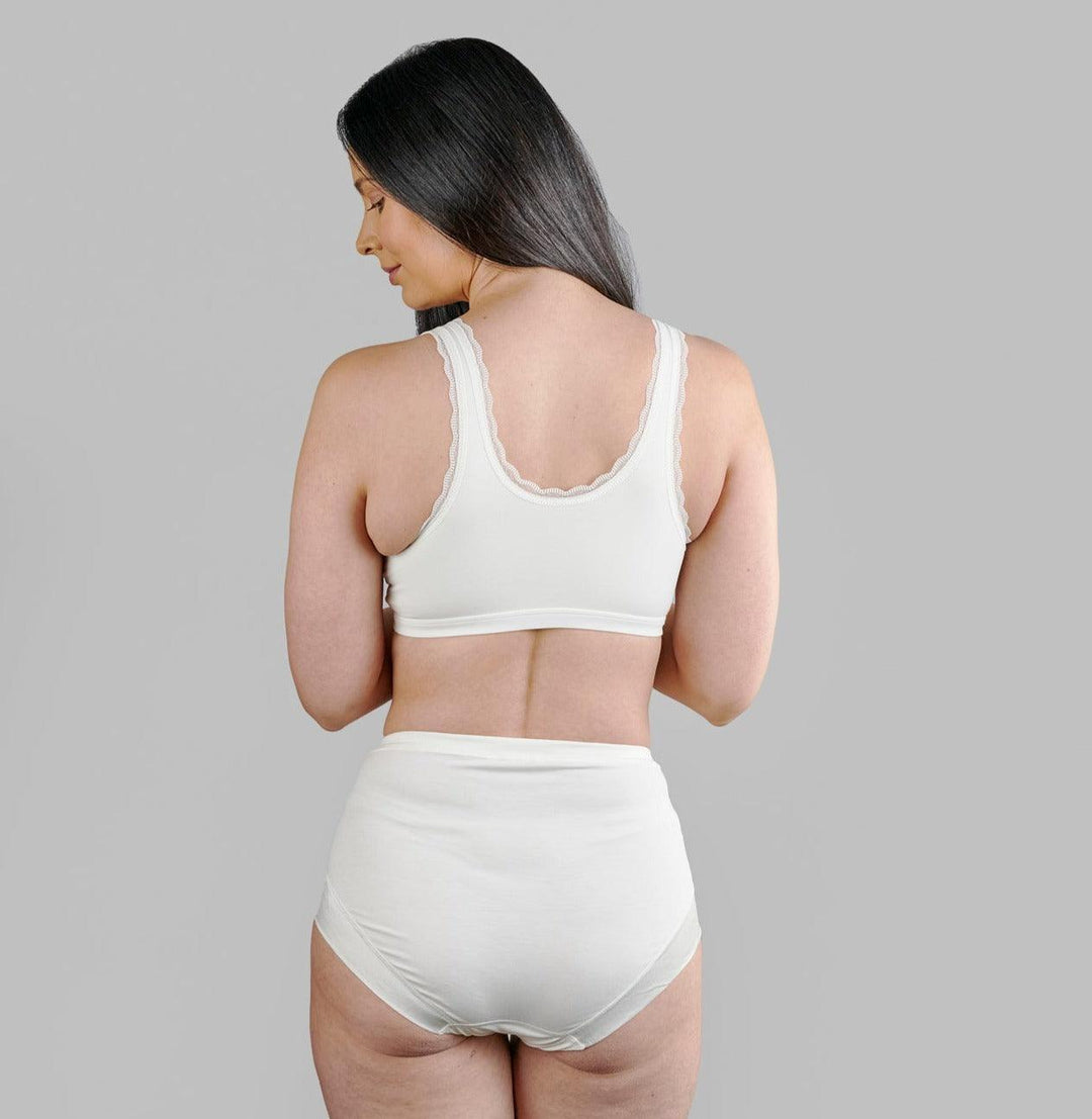 Georgia Silk Back Support Full Coverage Wireless Organic Cotton Bra, view 16 – Juliemay Lingerie