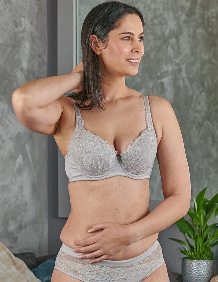 Mercury Lace Silk and Organic Cotton Plunge Bra – Juliemay Lingerie